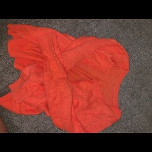 Bonpoint Orange Cardigan
